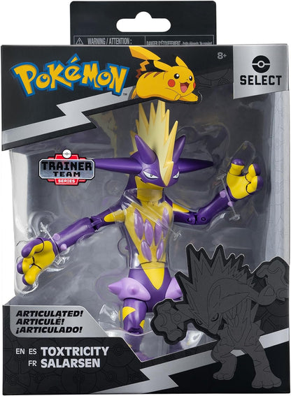 Pokémon Select Toxtricity (Amped) - 6-Inch Super-Articulated Figure with Over 15 Points of Articulation Select Series