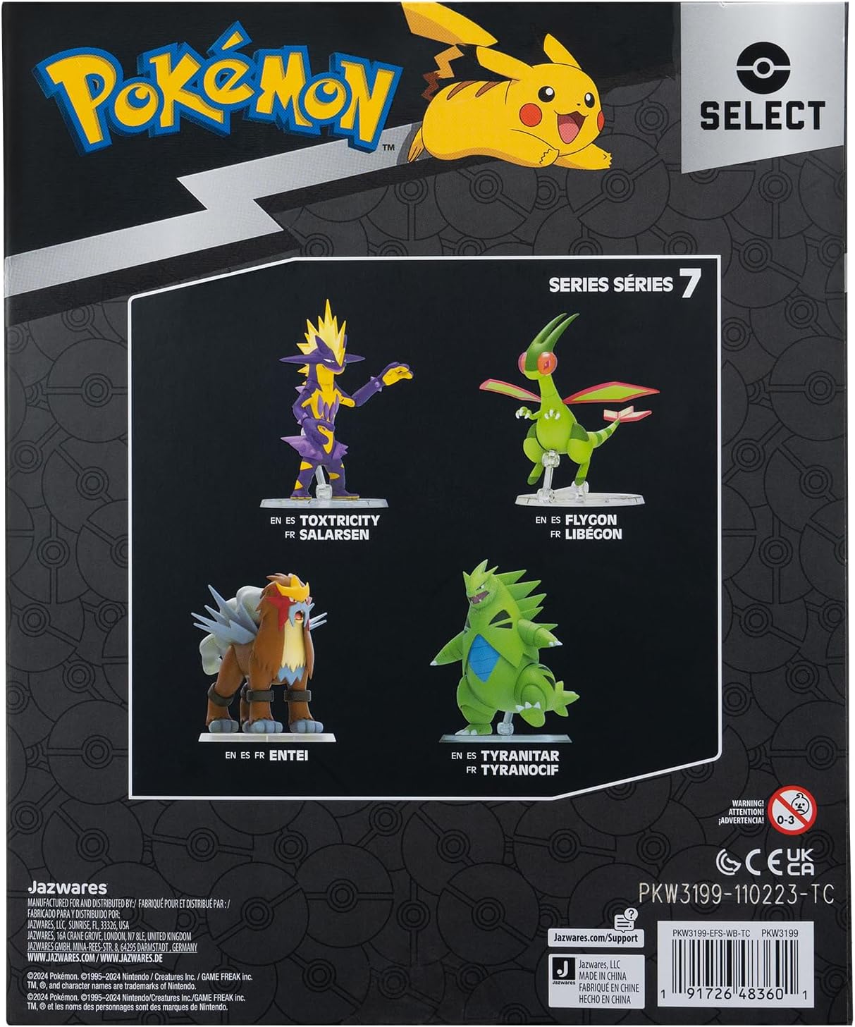 Pokémon Select Toxtricity (Amped) - 6-Inch Super-Articulated Figure with Over 15 Points of Articulation Select Series