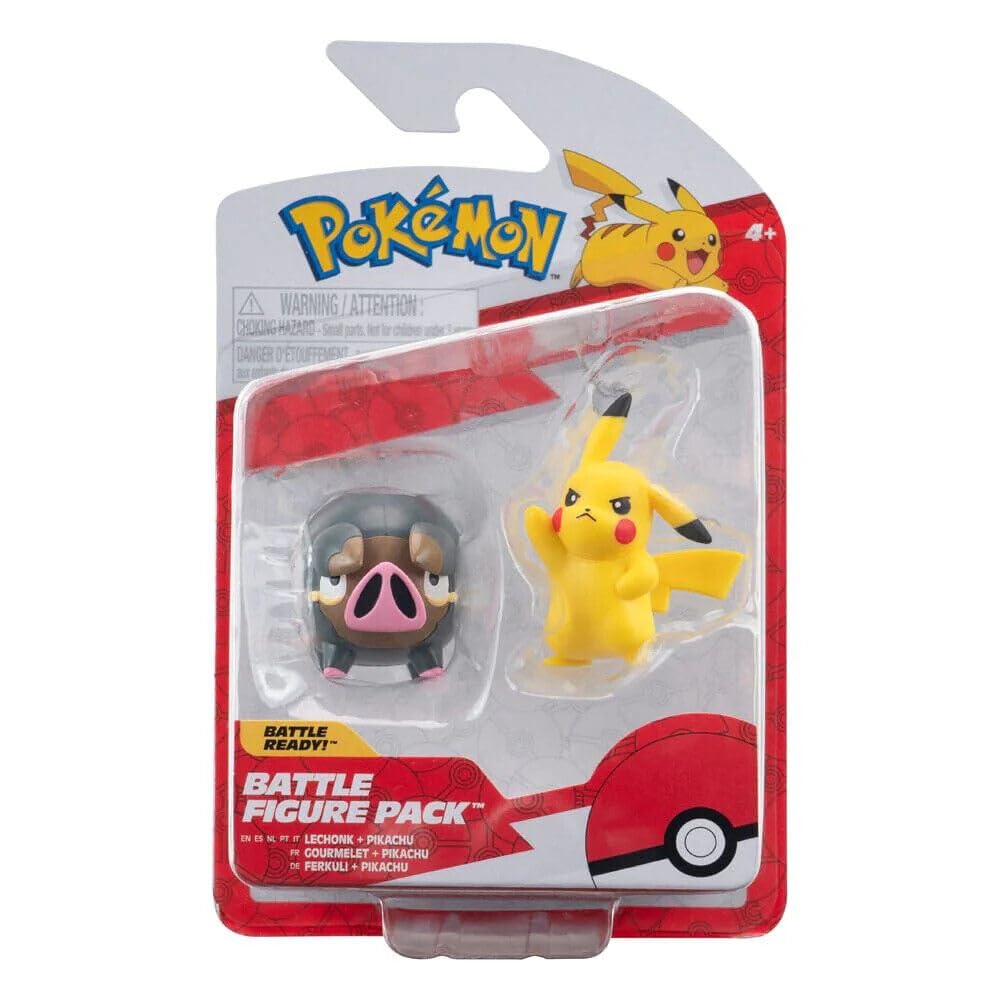 Pokémon Pikachu & Feraligatr Battle Minifigures Set, 5 cm, from the Battle Figure Pack