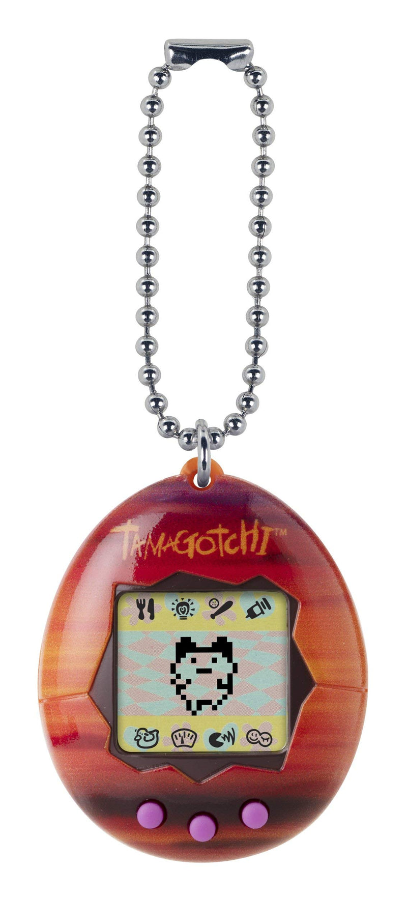 Bandai Tamagotchi Original Sunset Shell | Tamagotchi Original Cyber Pet 90s Adults and Kids Toy with Chain | Retro Virtual Pets are Great Boys and Girls Toys or Gifts for Ages 8+