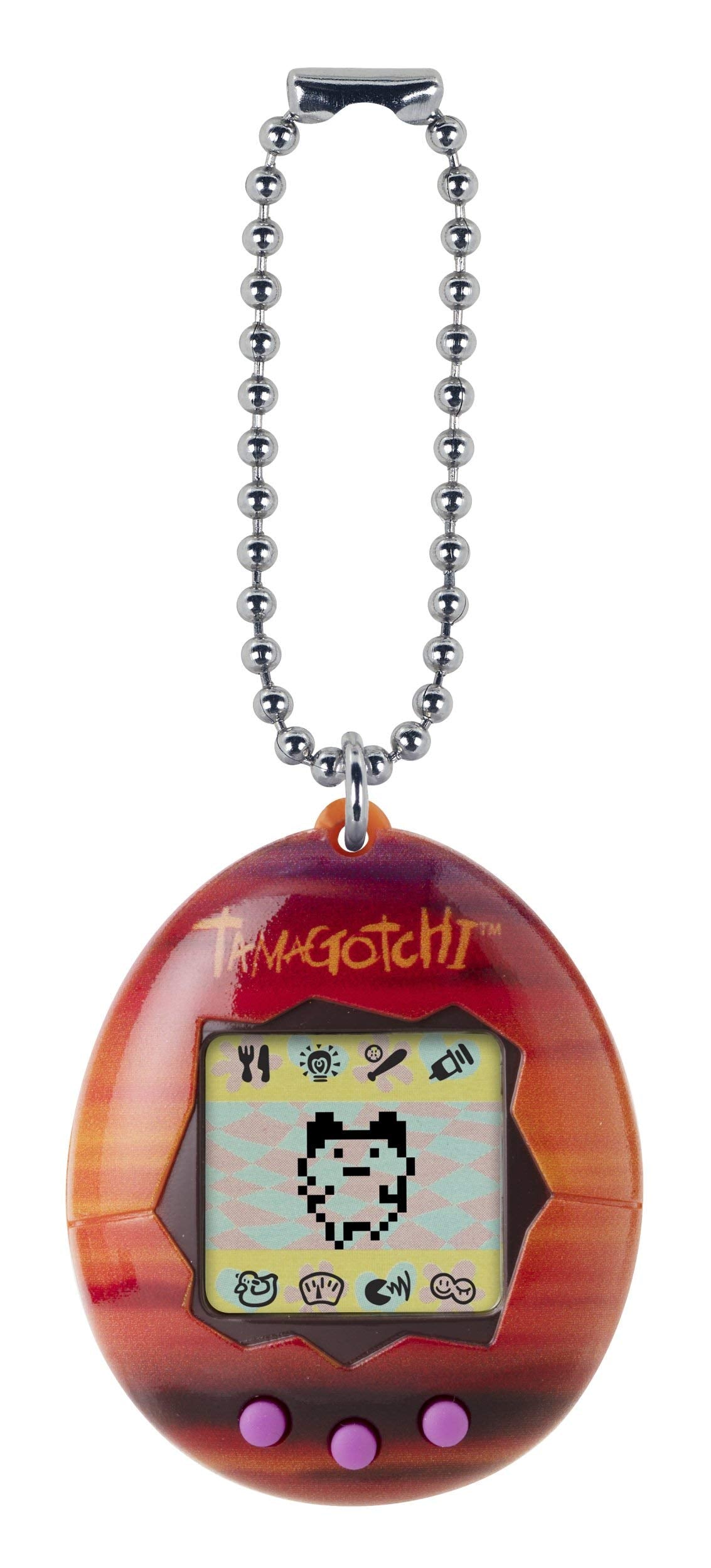 Bandai Tamagotchi Original Sunset Shell | Tamagotchi Original Cyber Pet 90s Adults and Kids Toy with Chain | Retro Virtual Pets are Great Boys and Girls Toys or Gifts for Ages 8+