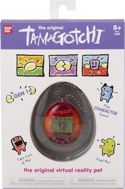Bandai Tamagotchi Original Sunset Shell | Tamagotchi Original Cyber Pet 90s Adults and Kids Toy with Chain | Retro Virtual Pets are Great Boys and Girls Toys or Gifts for Ages 8+