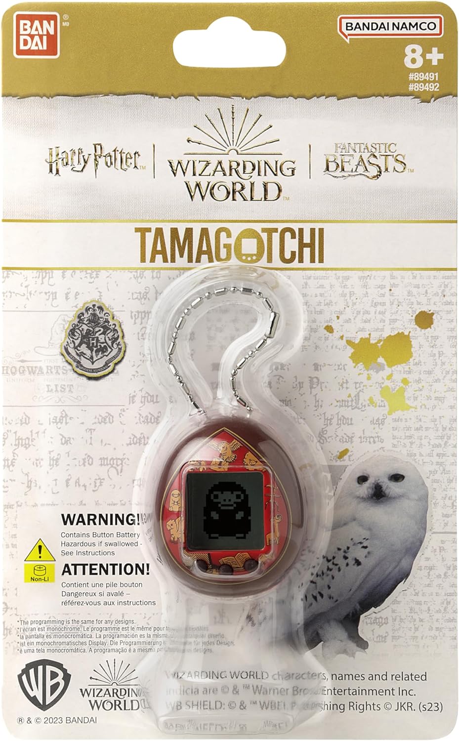 TAMAGOTCHI Nano Harry Potter Magical Creatures Shell | 4cm Red Harry Potter Virtual Pet Handheld Games Machine | Raise A Magical Creature As An Electronic Cyber Pet | Harry Potter Boys And Girls Toys
