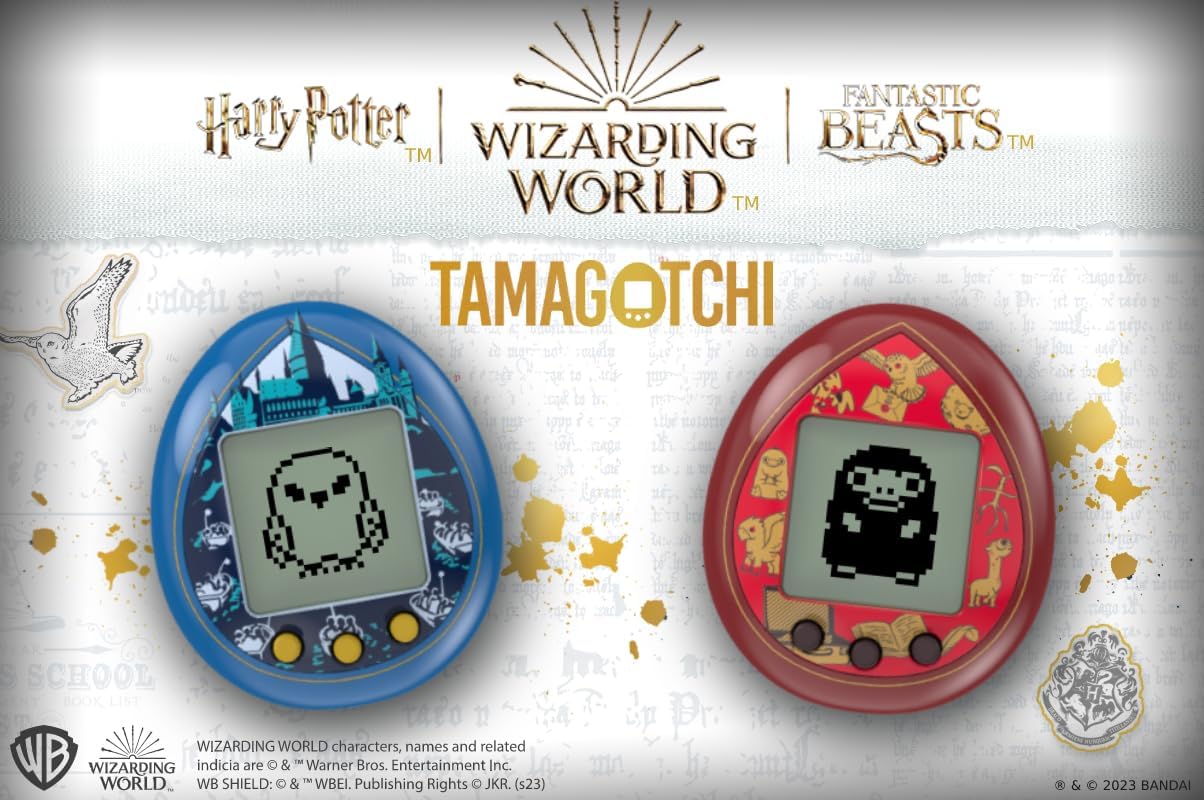 TAMAGOTCHI Nano Harry Potter Magical Creatures Shell | 4cm Red Harry Potter Virtual Pet Handheld Games Machine | Raise A Magical Creature As An Electronic Cyber Pet | Harry Potter Boys And Girls Toys