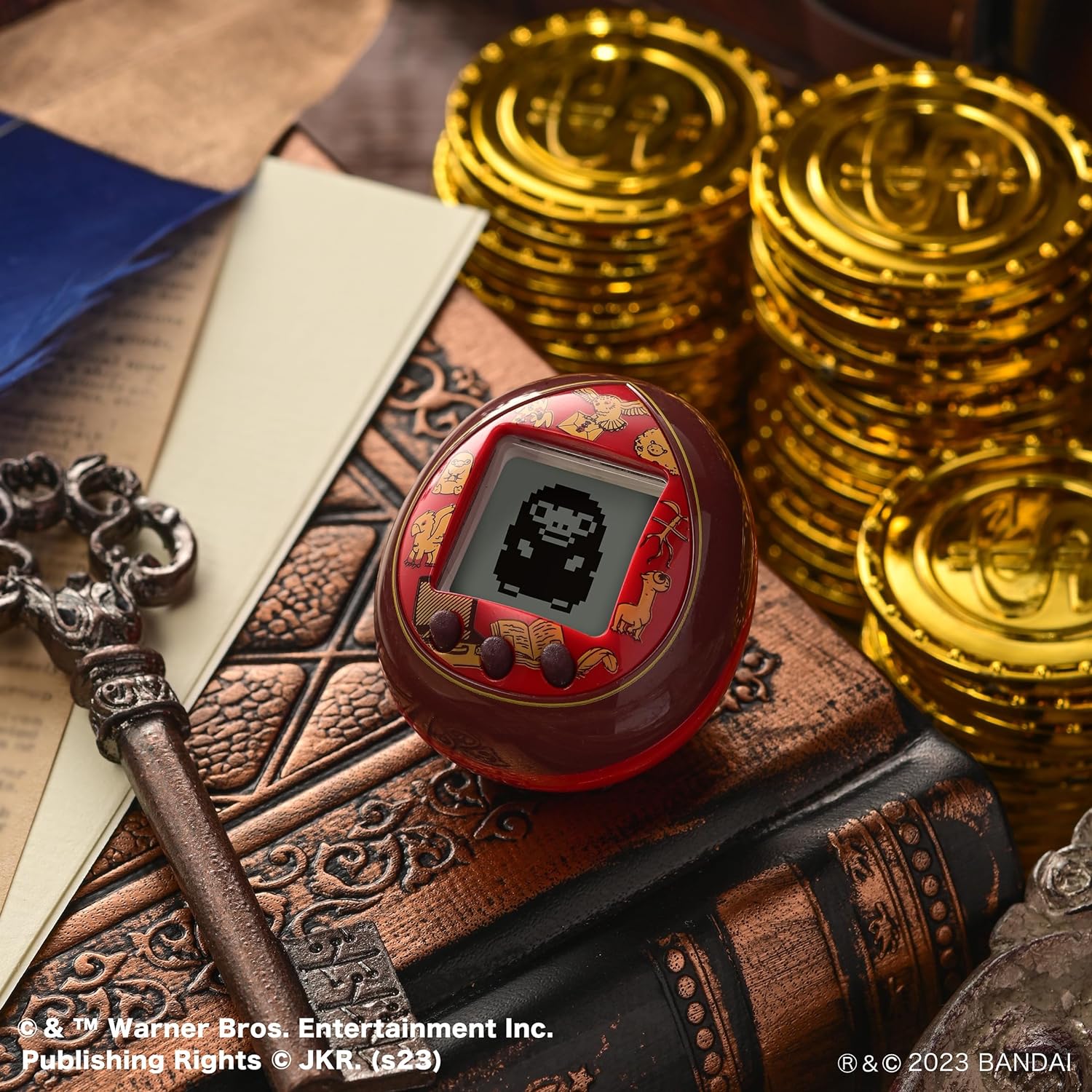 TAMAGOTCHI Nano Harry Potter Magical Creatures Shell | 4cm Red Harry Potter Virtual Pet Handheld Games Machine | Raise A Magical Creature As An Electronic Cyber Pet | Harry Potter Boys And Girls Toys