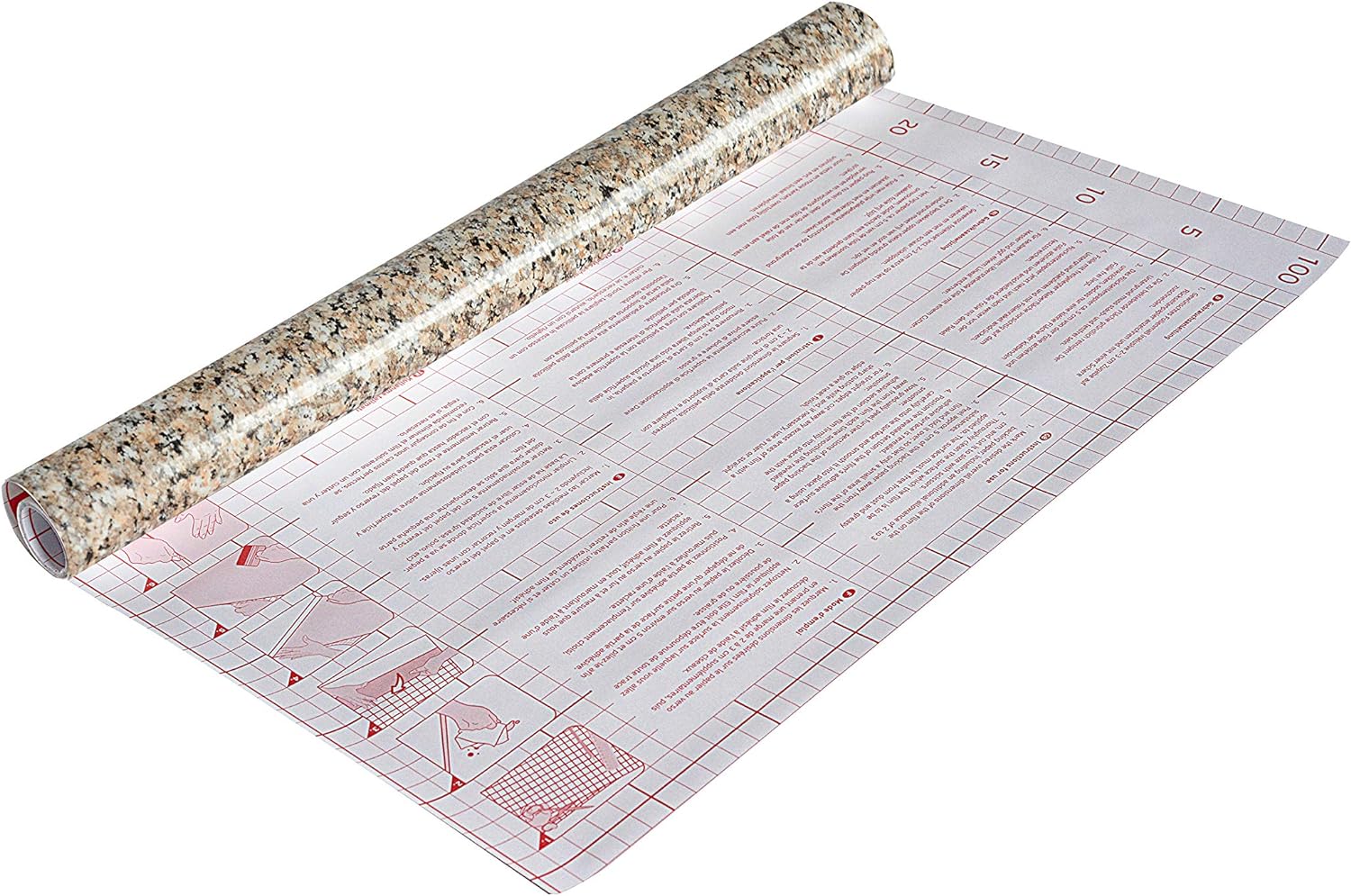 d-c-fix Sticky Back Plastic (self Adhesive Vinyl Film) Stone Granite Porrinho Beige 45cm x 2m 346-0181