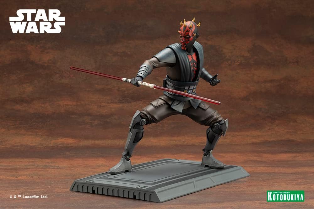 Kotobukiya Star Wars The Clone Wars ARTFX - Figura Decorativa (PVC, 1/7 Darth Maul, 26 cm