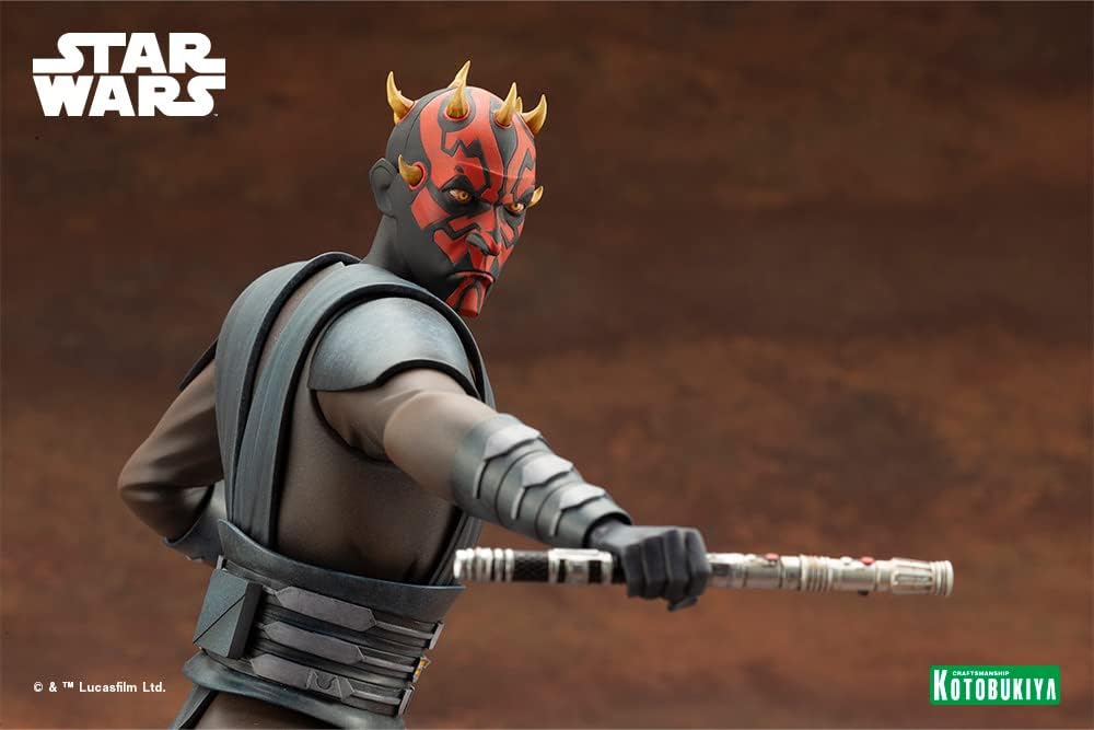 Kotobukiya Star Wars The Clone Wars ARTFX - Figura Decorativa (PVC, 1/7 Darth Maul, 26 cm