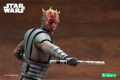 Kotobukiya Star Wars The Clone Wars ARTFX - Figura Decorativa (PVC, 1/7 Darth Maul, 26 cm