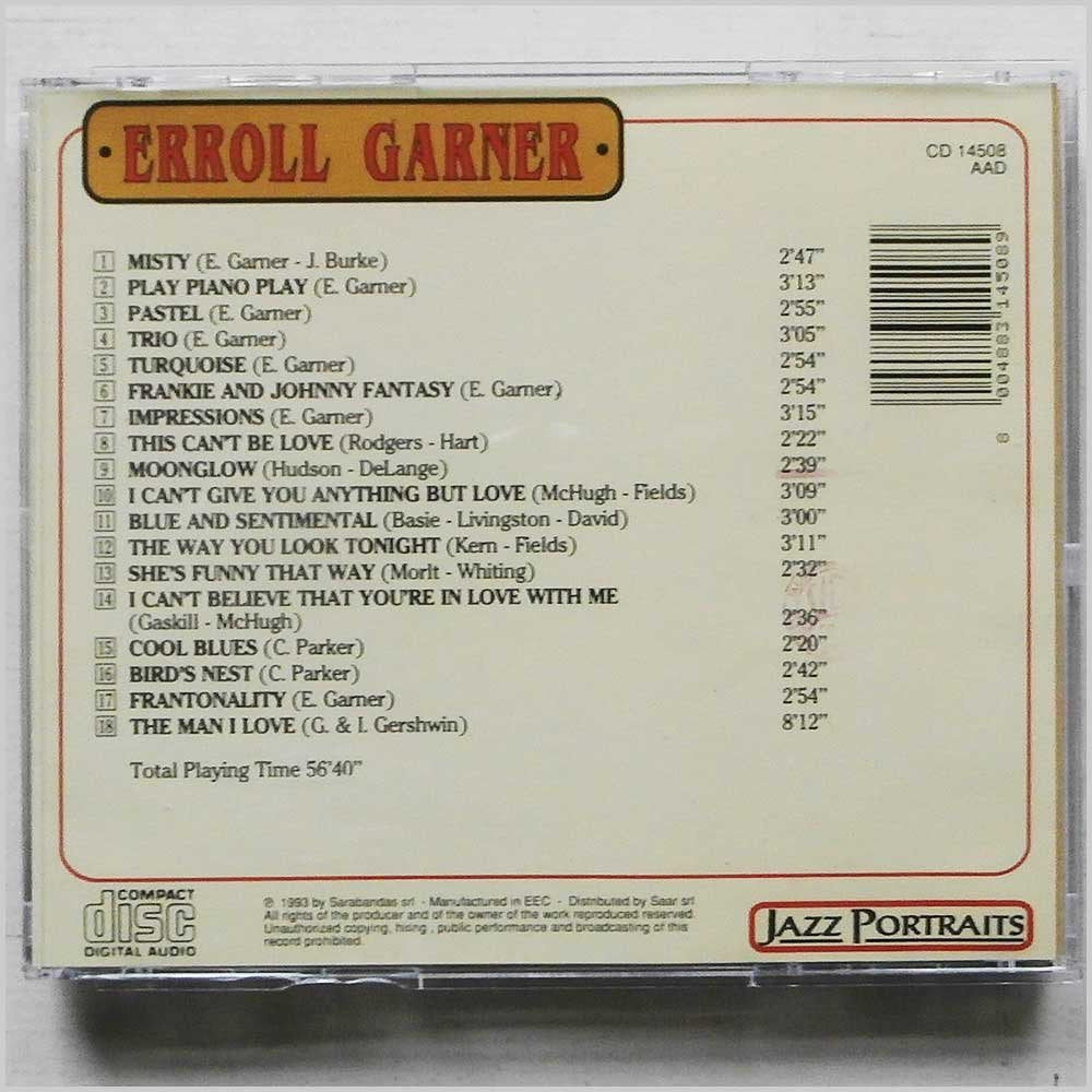 Erroll Garner-Jazz Portraits