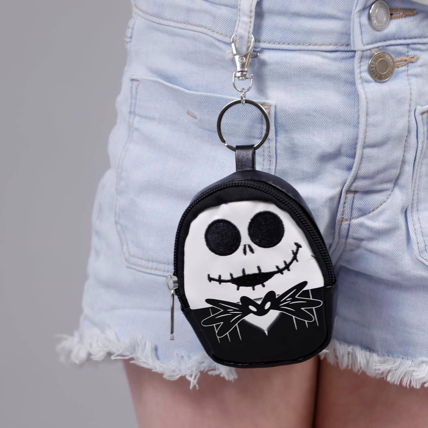 Disney The Nightmare Before Christmas Black and White Mini Backpack Keychain