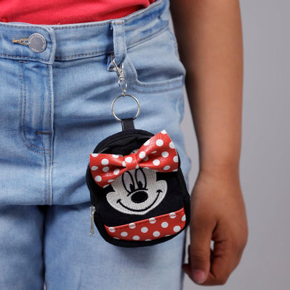 Disney Minnie Mouse Black and Red Mini Backpack Keychain