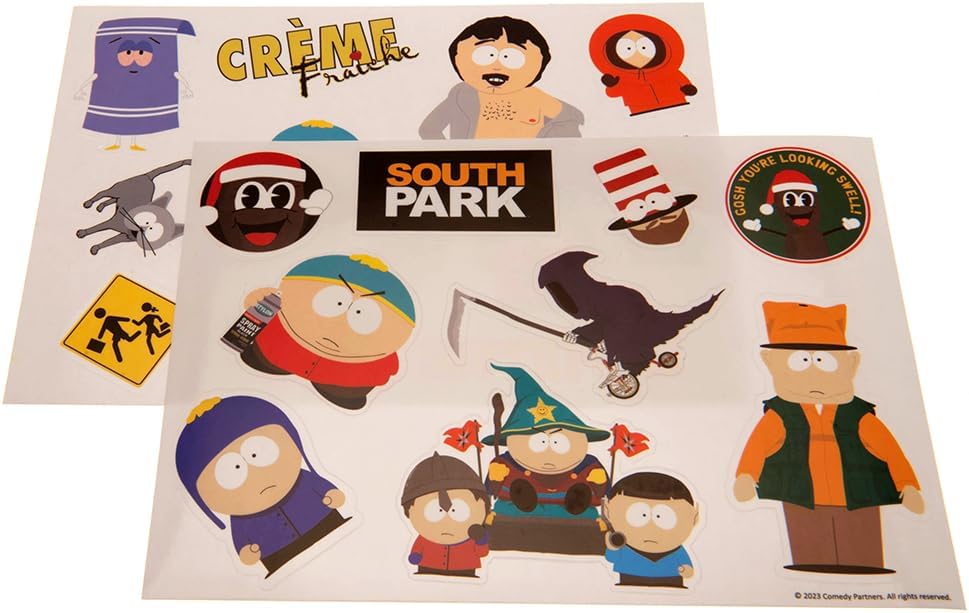 South Park Sticker Set, Über 50 Aufkleber im Design von Cartman, Kenny & Co., Offizielles Merch one size Mehrfarbig