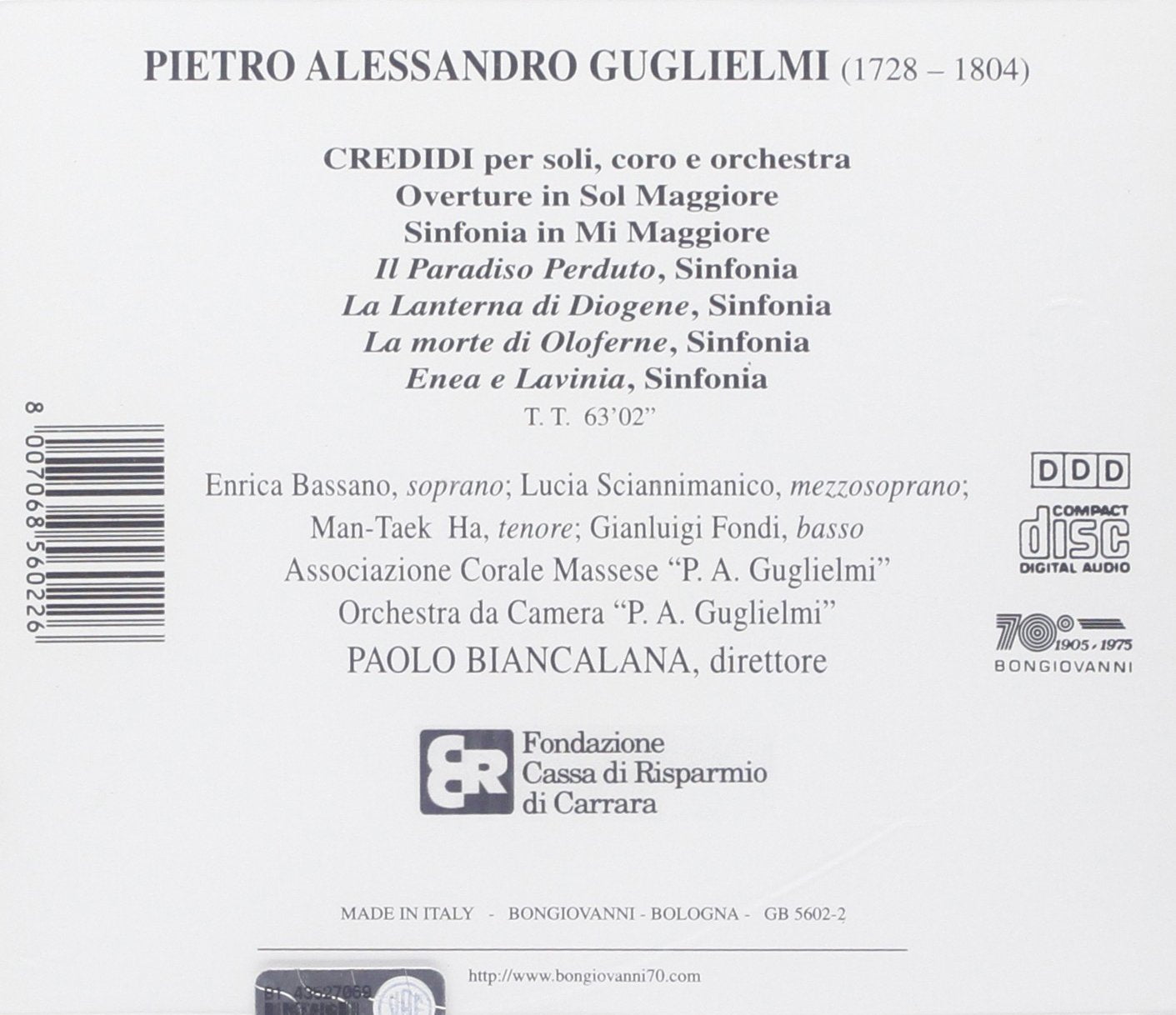 Credidi for Soloists Chorus & Orchestra