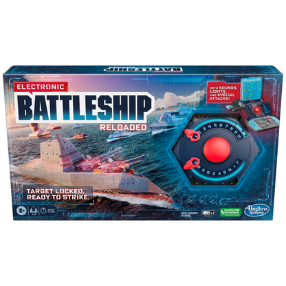 Hasbro Gaming Electronic Battleship Reloaded Board Game | Naval Combat Strategy Game with Sounds, Lights, Special Attacks | Ages 8 and Up | 1-2 Players | Kids Games