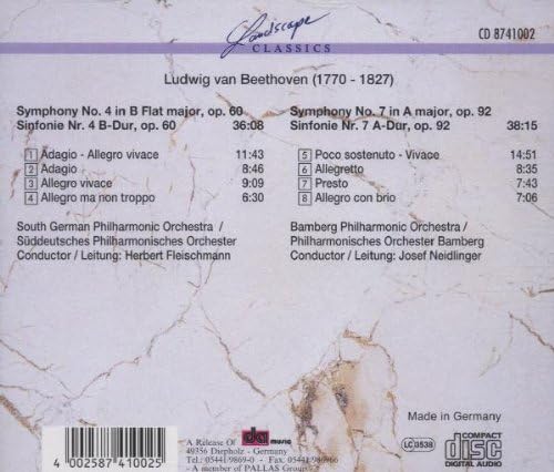 Various - Sinf.4,Op.60/Sinf.7,Op.92