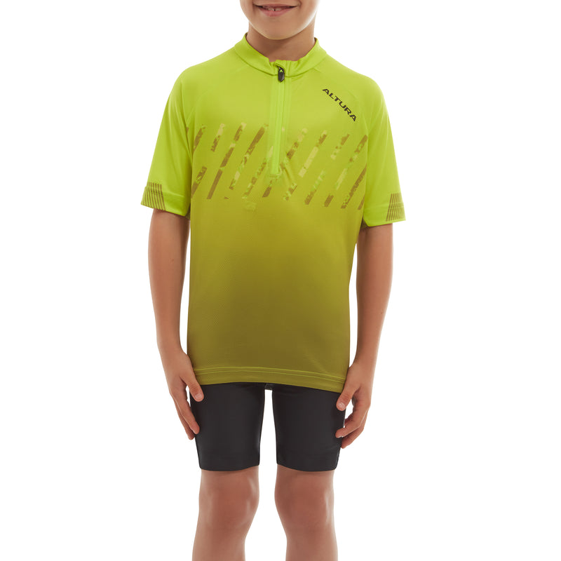 Altura Kids Airstream Short Sleeve Cycling Jersey 2022 Lime 9-10 Years
