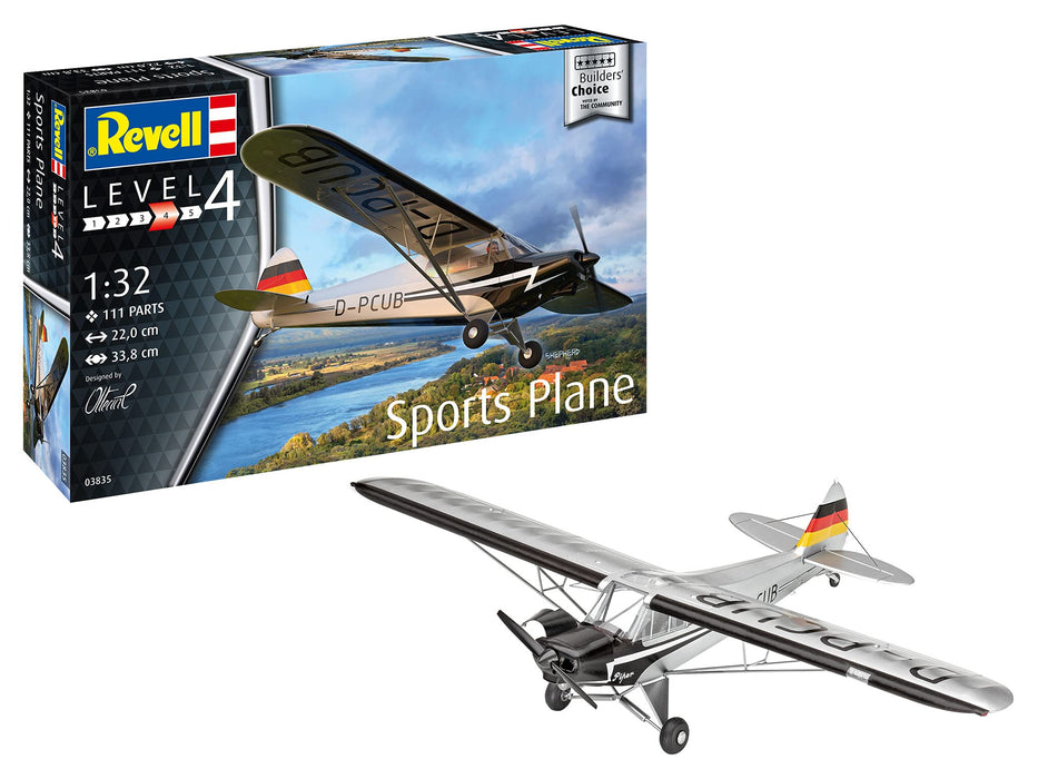 Revell 03835 Sports Plane Builder's Choice Luftfahrt originalgetreuer Modellbausatz für Fortgeschrittene, unlackiert, 1:32
