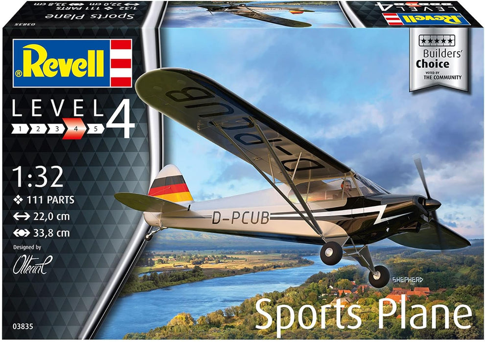 Revell 03835 Sports Plane Builder's Choice Luftfahrt originalgetreuer Modellbausatz für Fortgeschrittene, unlackiert, 1:32