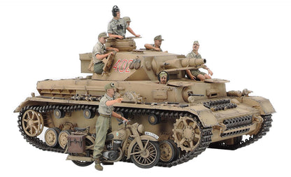 TAMIYA 25208 1:35 German PzKpfw.IV AUSF.F with Krad DAK Model Building Plastic Kit, Hobby, Crafts, Gluing, Model Kit, Model, Assembling