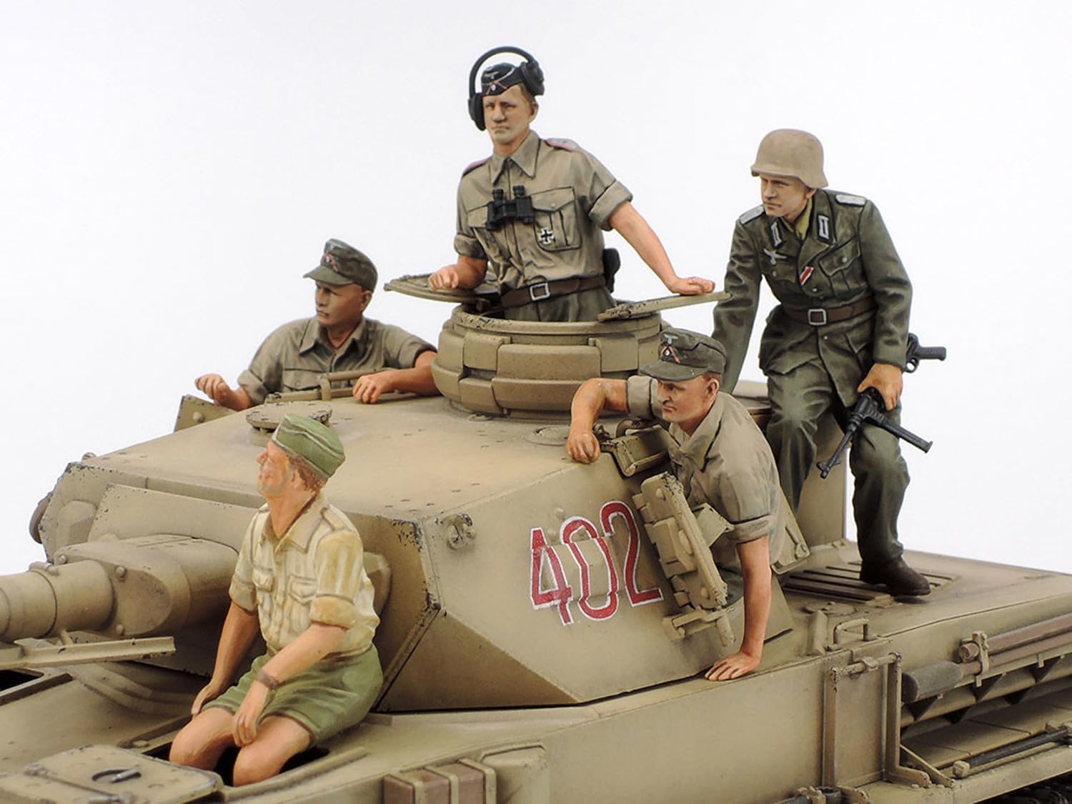 TAMIYA 25208 1:35 German PzKpfw.IV AUSF.F with Krad DAK Model Building Plastic Kit, Hobby, Crafts, Gluing, Model Kit, Model, Assembling