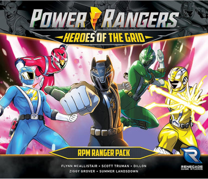 Renegade Game Studios: Power Rangers: Heroes of The Grid: RPM Ranger Pack - Expansion, 5 Rangers, New Cards & Content, Deck-Building Roleplaying Game
