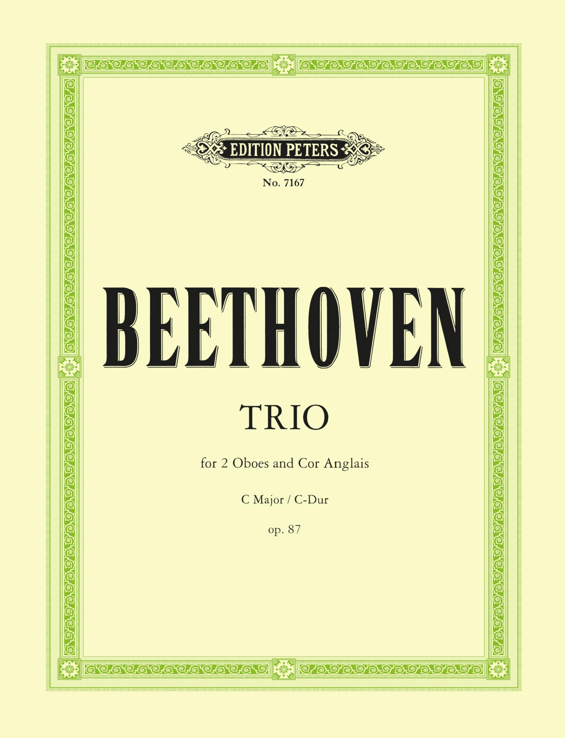 Beethoven: Trio in C Op. 87 (For 2 Oboes (or 2 Violins) and Cor Anglais (EP7167)