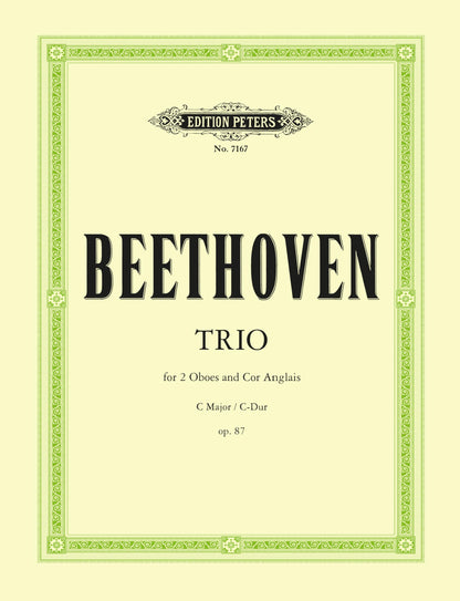 Beethoven: Trio in C Op. 87 (For 2 Oboes (or 2 Violins) and Cor Anglais (EP7167)