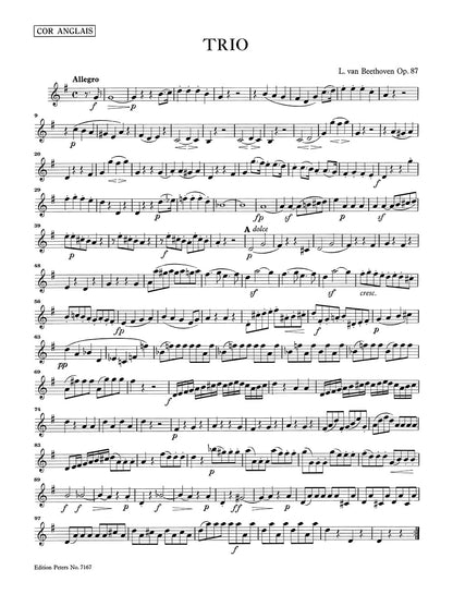 Beethoven: Trio in C Op. 87 (For 2 Oboes (or 2 Violins) and Cor Anglais (EP7167)
