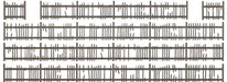 busch - 1/87 ALTER LATTENZAUN H0 (2/24) *