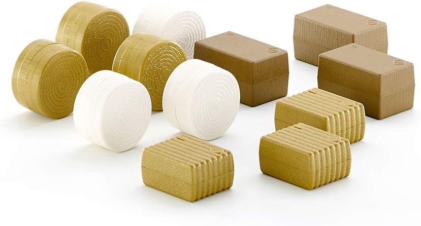 siku 2463, Bale Assortment, 1:32, Plastic, Gold/White, 3x 4 different types Ballenassortiment