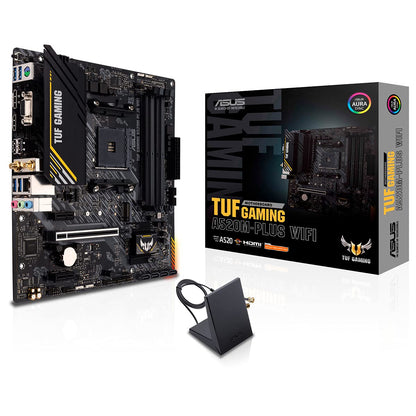 Asus TUF GAMING A520M-PLUS WIFI, AMD A520, AM4, Micro ATX, 4 DDR4, VGA, HDMI, DP, AC Wi-Fi, 1x M.2