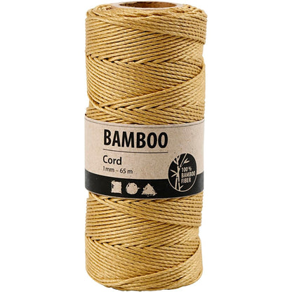 Creative 503488 Bamboo Cord, Gold, 65 m Length, 1 mm Thickness