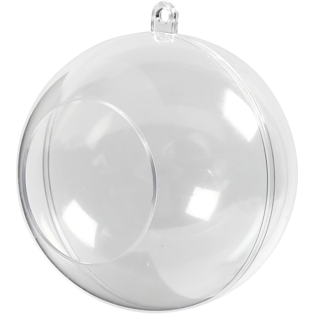 Creative 52139 Kugeln mit Öffnung, transparent, 8 cm Durchmesser, 5 Stück