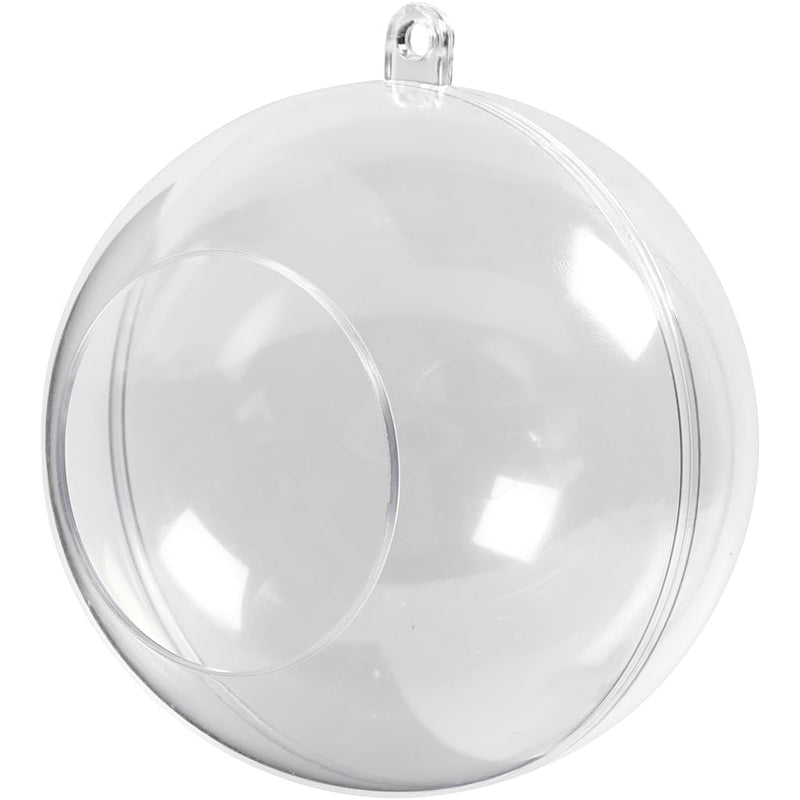 Creative 52139 Kugeln mit Öffnung, transparent, 8 cm Durchmesser, 5 Stück