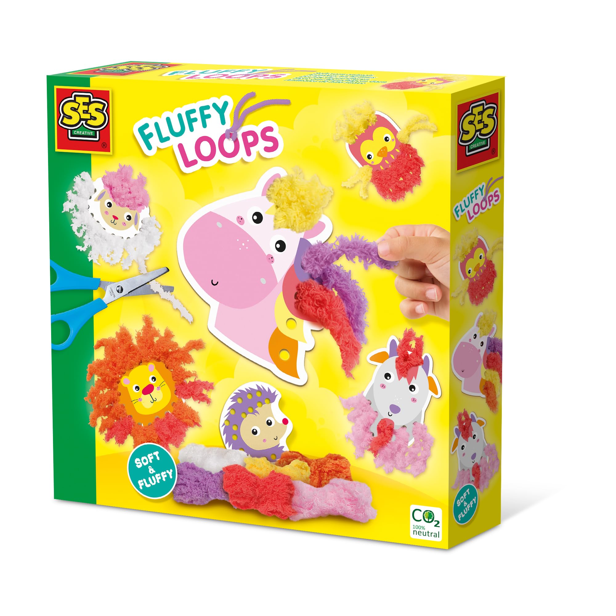 SES Creative Fluffy Loops - Soft Yarn Animals