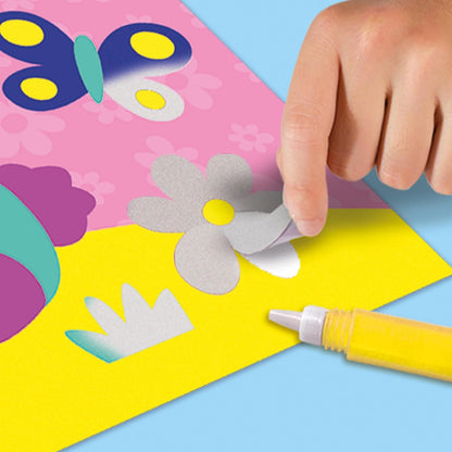 SES Creative 14136 Coloured Sand Art-Forest Animals, Yellow