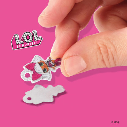 SES Creative 14190 - L.O.L. - Puffy Sticker Bracelets, Mix and Match Your own Charms, with Glitter, Complete Set for Children 6 Years and Older