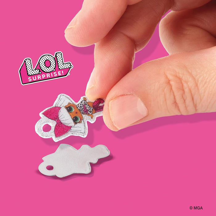 SES Creative 14190 - L.O.L. - Puffy Sticker Bracelets, Mix and Match Your own Charms, with Glitter, Complete Set for Children 6 Years and Older