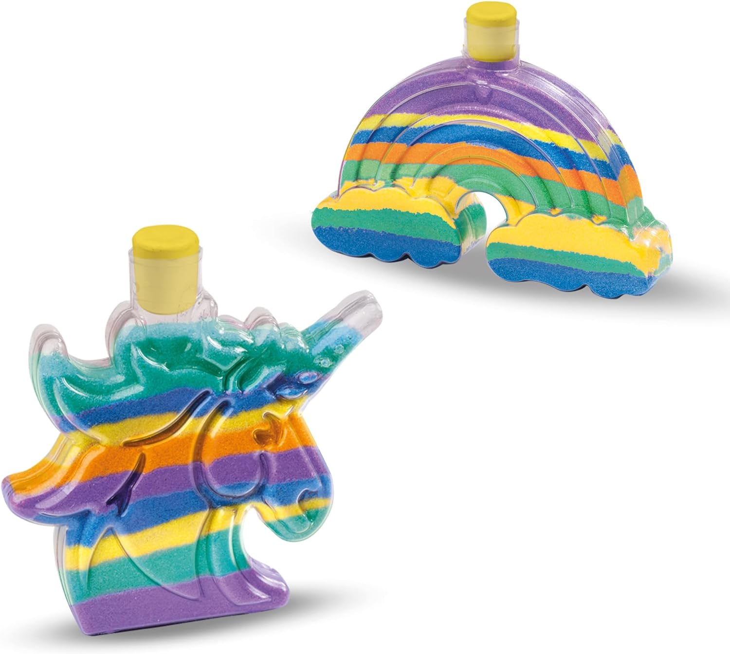 SES Creative 14771 Galaxy Sand Art Bottles (Unicorn and Rainbow), Yellow