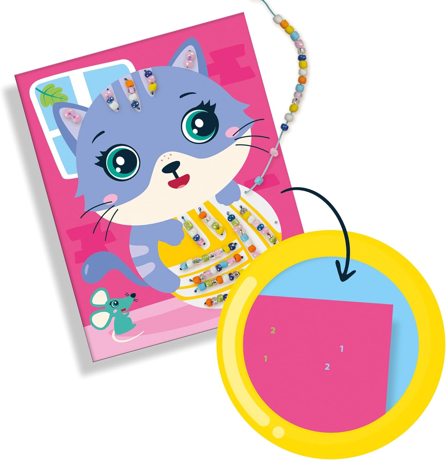 Glass beads embroidery cards