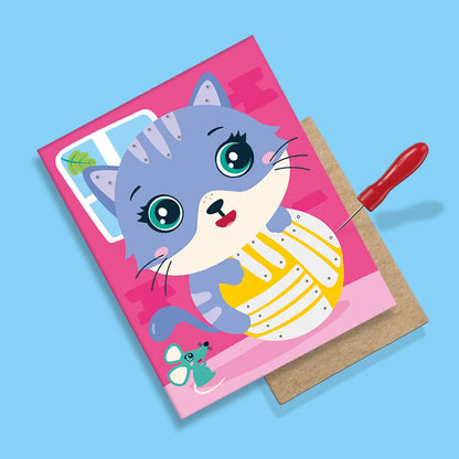 Glass beads embroidery cards