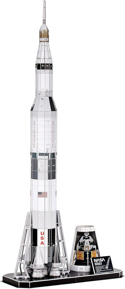 German Level 00250 3D Puzzle Apollo 11 Saturn V Rocket Paper Craft