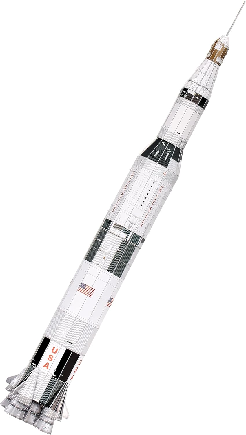 German Level 00250 3D Puzzle Apollo 11 Saturn V Rocket Paper Craft