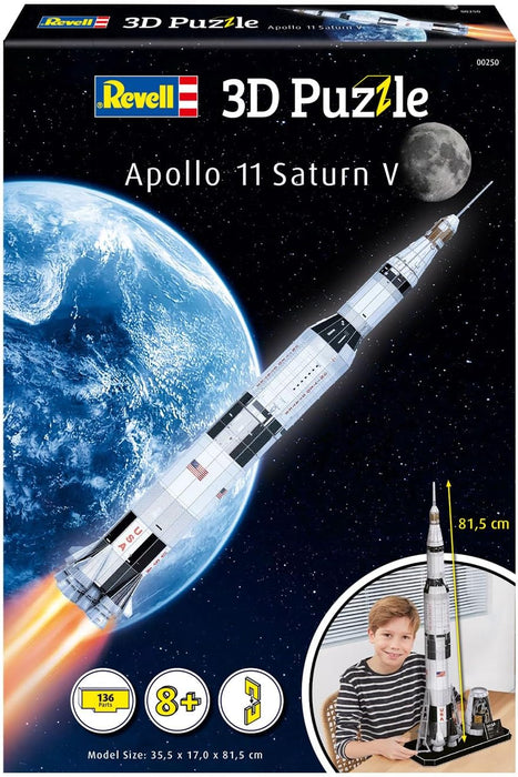 German Level 00250 3D Puzzle Apollo 11 Saturn V Rocket Paper Craft
