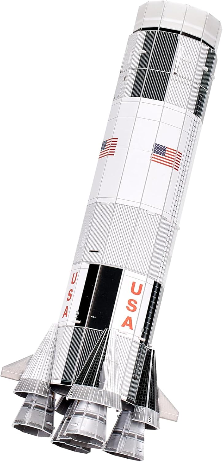 German Level 00250 3D Puzzle Apollo 11 Saturn V Rocket Paper Craft