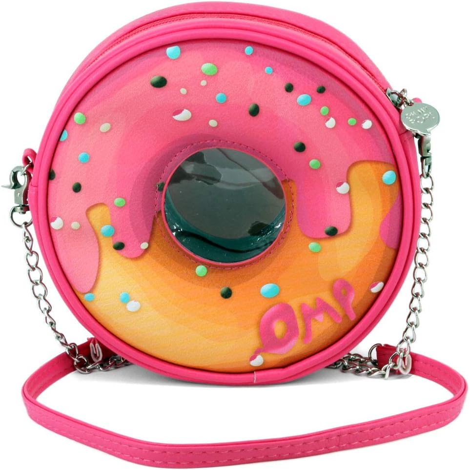 Oh My Pop! Pinknut-Round Shoulder Bag, Pink, 18.5 x 18.5 cm
