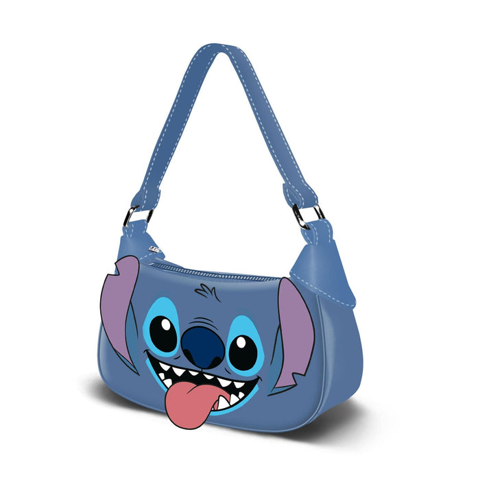 Lilo and Stitch Tongue-Fancy Casual Bag, Blue, 21.5 x 11.5 cm