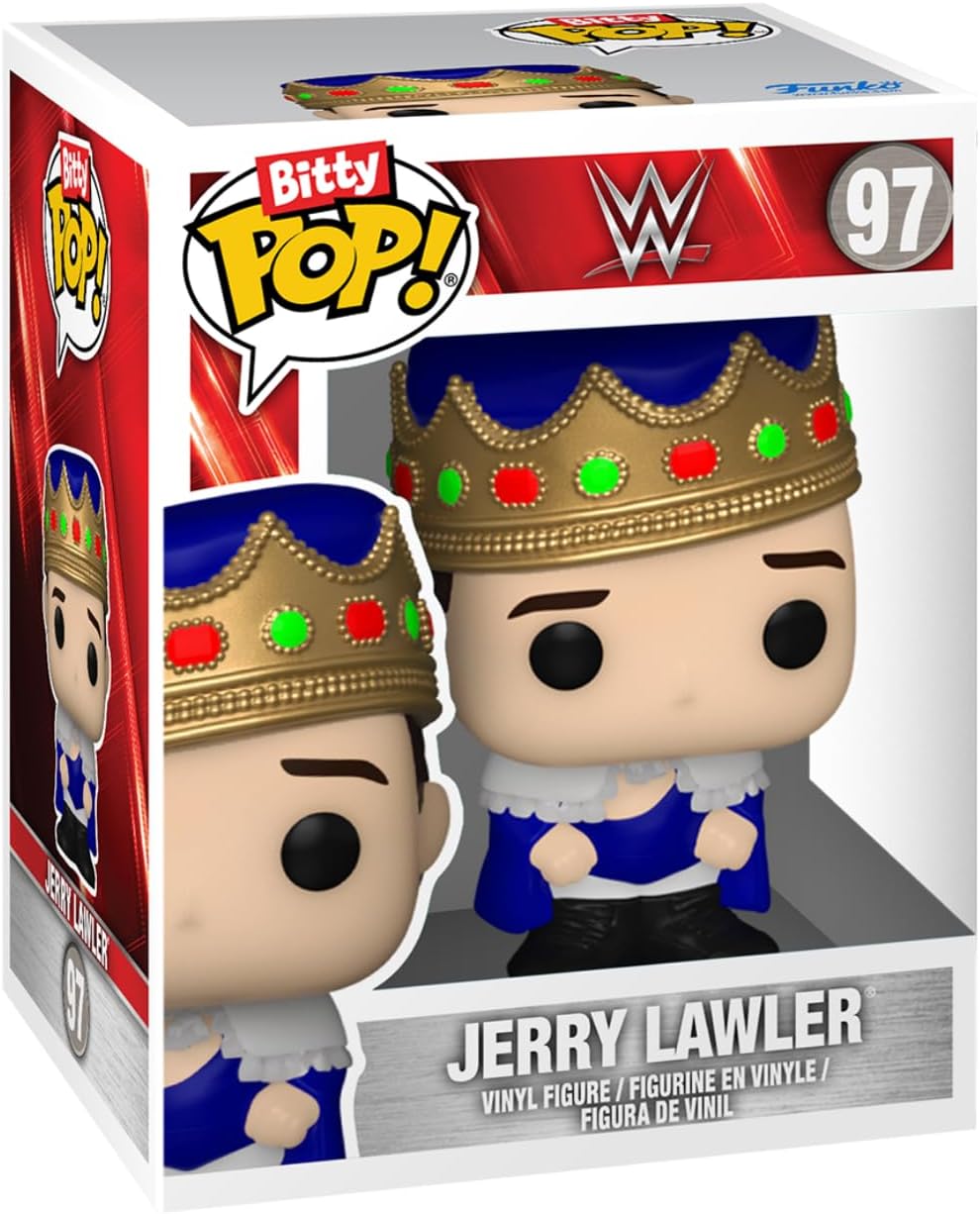 Funko Bitty POP!: WWE - Dusty Rhodes, Bitty Pop! Jerry Lawler®, Bitty Pop! Ric Flair, and a mystery Bitty Pop! figure - 0.9 Inch (2.2 Cm) Collectable - Gift Idea - Cake Topper