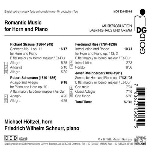 Richard Strauss, Robert Schumann et al.: Musik für Horn und Klavier
